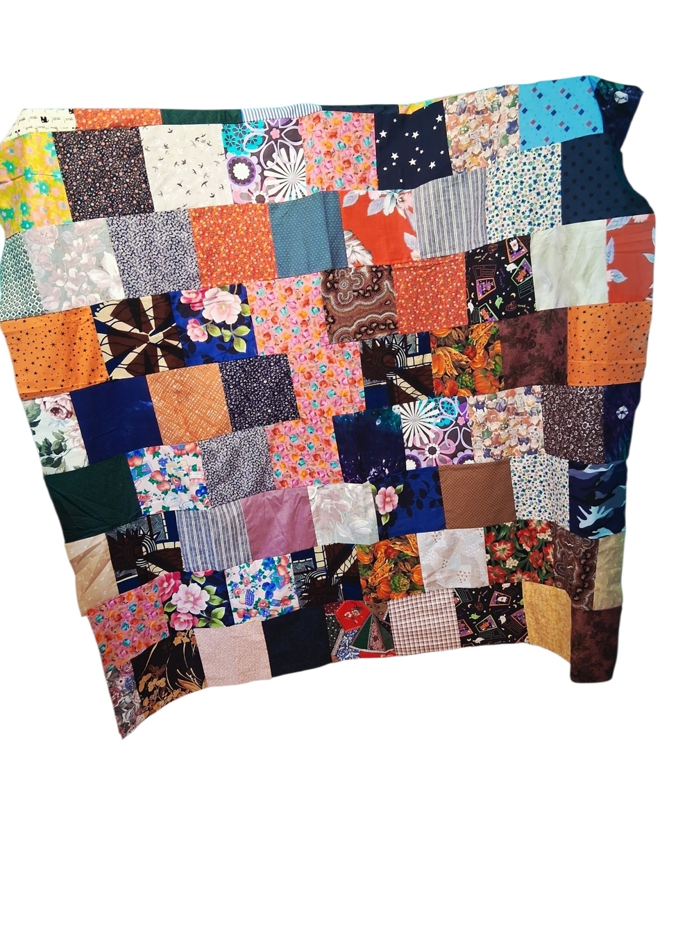 Handmade Pieces Patchwork Quilt Topper 3149